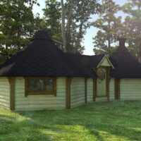 Dobbel grillhytte 9,2m2 + 9,2m2