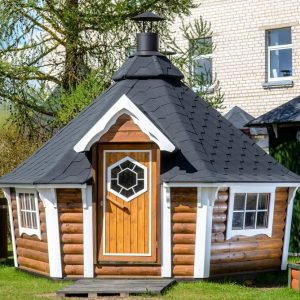 Grillhytte 9,2 m/ skråvegger Grillhytte med skråvegger leveres som byggesett