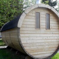 sauna badstutønne bakside byggesett