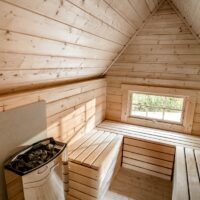 Innvendig i sauna